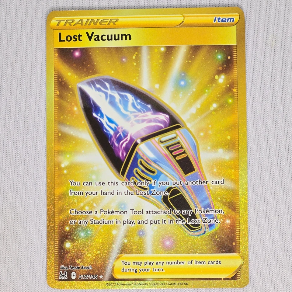 Lost Vacuum 217/196 Lost Origin Gold Holo Secret Rare Pokemon Card English NM - Image 1 of 2