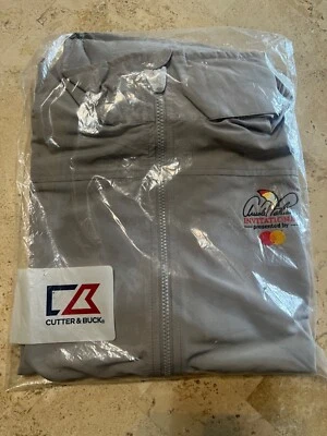 Nueva chaqueta de golf GRANDE Arnold Palmer Invitational Cutter & Buck Weathertec para hombre Foto 1 de 3