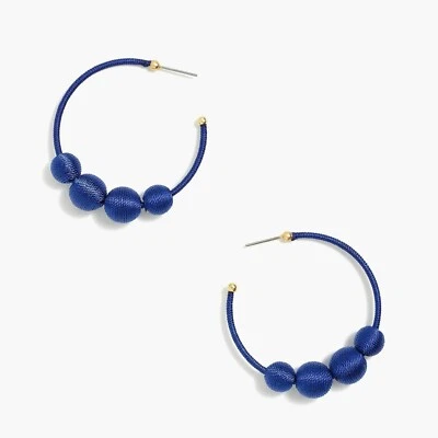 NUEVO CON ETIQUETAS FABULOSO J.CREW ❤️ PENDIENTES DE ARO ORB AZUL ZAFIRO BRILLANTE ¡CON BOLSA J.CREW! Foto 1 de 3