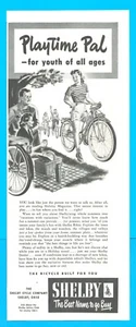 1951 SHELBY Bicycle Company vintage PRINT AD family picnic exercise 1950's - Picture 1 of 3