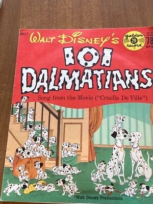 Discos de ouro vintage D627 Walt Disney 101 Dálmatas 78 RPM - Imagem 1 de 4