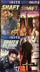 VHS Shaft Lot (4) OG (1971) Factory SEALED, Big Score/in Africa/2000 Remake-RARE - Picture 1 of 7