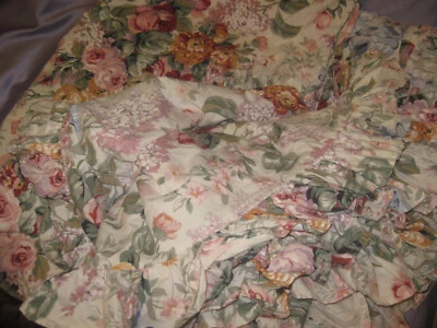 Ralph Lauren ALLISON Floral King Duvet Cover Ruffled Cottage Rose Country Garden - Image 1 of 4