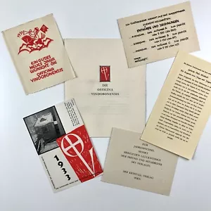 Six items of ephemera relating to Die Officina Vindobonensis Robert Haas 1930s? - Picture 1 of 11