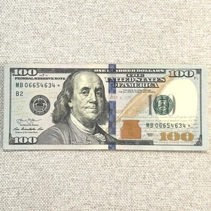 $100 Dollar Bill US Bill Star Note, Series 2013, (MB06654634*) - Picture 1 of 2