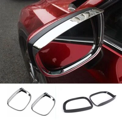 Espejo retrovisor cromado protector contra la lluvia cubierta de cejas para Mazda CX-5 2017-2024 Foto 1 de 4