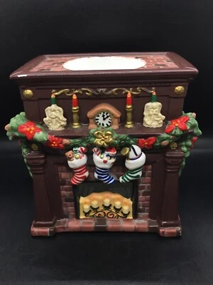 Calentador de cera Partylite Hearthside Aroma Derretir Navidad chimenea manto cerámica Foto 1 de 4