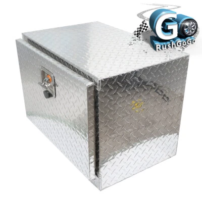 Aluminum Diamond Plate Tool 24 Inch Underbody Box With T - Handle Latch Foto 1 de 4