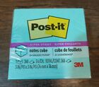 Neon Post-it Super Sticky Notes Cube - 3" x 3" Square - 360 Sheet Pad *SEALED*