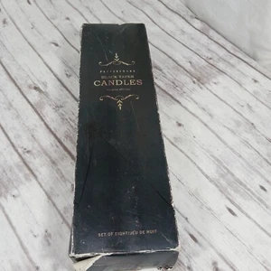 Juego de 7 velas cónicas Pottery Barn negras Halloween RIP caja abierta/pocas usadas 10" - Imagen 1 de 11