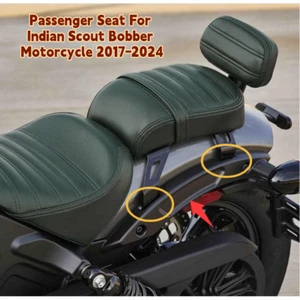Black Detachable Passenger Backrest For Indian Scout Bobber Motorcycle 2017-2024 - Picture 1 of 15