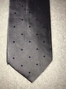 BROOKS BROTHER Silk Gray With Navy Dots Tie BRAND NEW - Picture 1 of 3
