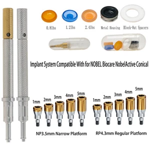 Dentale per Nobel Active NP/RP AH = 1-5 mm strumento rimozione pilastro inserto kit tappi maschili - Foto 1 di 96