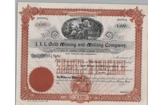 I.X.L.EMPRESA MINERA Y MOLIENDA DE ORO...CERTIFICADO DE STOCK SIN EMITIR - Imagen 1 de 1