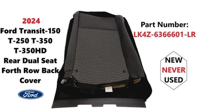2024 Ford Transit-150 T250 T350 T-350HD Rear Dual Seat Fourth Row Back Cover - Image 1 of 4