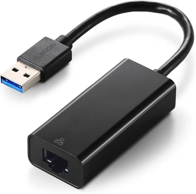 ELECOM Wired LAN adapter USB Type A for Switch / windows / mac OS Black Japan - Image 1 of 3