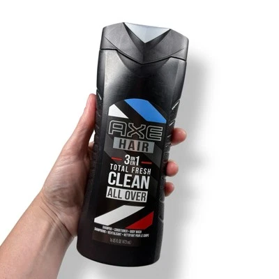 Axe Hair Total Fresh Clean All Over 3 In 1 Shampoo Conditioner Body Wash 16 oz - Image 1 of 3