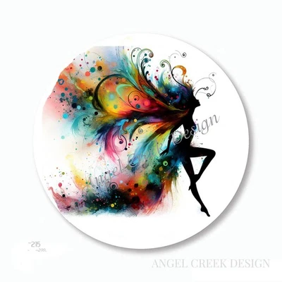 ACUARELA HADAS FIESTA FAVORES ÁLBUM DE RECORTES PEGATINAS SOBRE SELLOS ETIQUETAS HADAS Foto 1 de 2