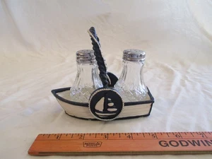 Neuheit Boot Neuheit Cruet Maritim Salz & Pfeffer Gewürz Halter - Bild 1 von 13
