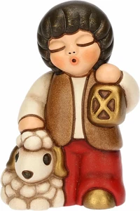 - Bimbo Con Lanterna - Ceramica - Collezione Presepe Classico - 4,5 X 3,4 X 6,5  - Foto 1 di 12