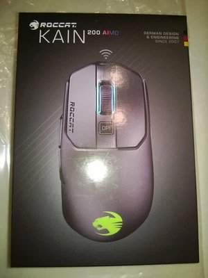 ROCCAT Kain 200 Wireless PC Gaming Mouse, AIMO RGB Backlit Lighting, Black - Image 1 of 4