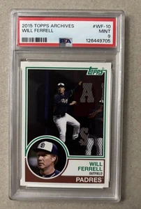 2015 TOPPS ARCHIVES #WF-10 WILL FERRELL PSA 9 MINT - Picture 1 of 2