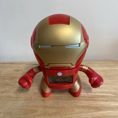 Marvel Bulb Botz Iron Man Alarm Clock LED Light Kids Bedroom Alarm Clock Working - Image 1 of 4