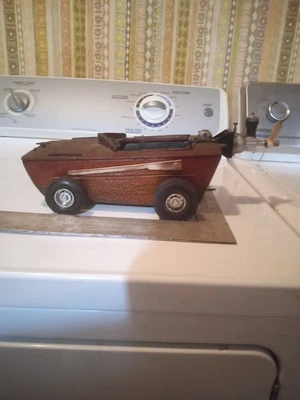 auto barca con lega in legno fatta in casa con motore 049 - Immagine 1 di 4