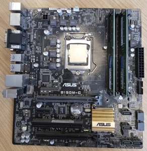 ASUS B150M-C Intel B150 Mainboard Micro ATX Sockel 1151 Gaming Computer Pc - Afbeelding 1 van 3