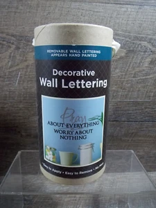 Pray About Everything Worry About Nothing Wall Lettering Decal Black and Silver - Picture 1 of 7