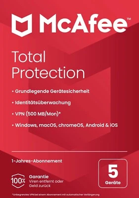 McAfee Total Protection / 5 Gerät / 1 Jahr / BOX - Bild 1 von 4