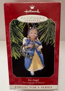 1998 Hallmark Keepsake Iris Angel Ornament The Language Of Flowers Collectors - Picture 1 of 6