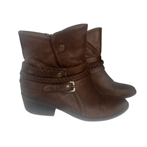 Baretraps Minay Boots Womens 9M Zipper Buckles Brown  - Picture 1 of 11