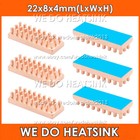 22x8x4mm Pin Fins Copper Heatsink Radiator Cooler For VGA GPU DIP IC Chipset