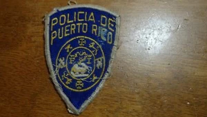 RARO PARCHE OBSOLETO POLICÍA DE PUERTO RICO PATRULLA DE CARRETERAS 1960 BX K #27 - Imagen 1 de 2