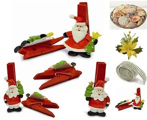BOX N.6 MOLLETTE in LEGNO BABBO NATALE ALBERO per DECORO o SEGNAPOSTO TG0069/70 - Imagen 1 de 1