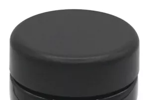 25pc 1 Gram Glass Concentrate Container w/Screwable Black Lid - Picture 1 of 3