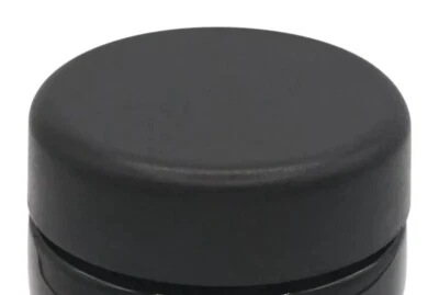 (30pc) 7ml Low Profile Clear Glass Concentrate Jar Container/Screwable Black Lid - Image 1 of 3