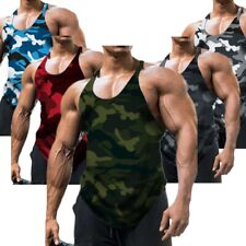 Men Gym Tank Tops Racer Back Workout Muscle Tee Sleeveless Bodybuilding T Shirts