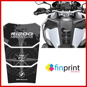 adesivo paraserbatoio bmw r1200gs adventure tank pad 3d per moto black gray - Foto 1 di 2