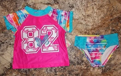 Op Girls Talla 2T Tie Dye Mariposa Rashguard 2 Piezas Traje de Baño Conjunto de Natación Foto 1 de 2