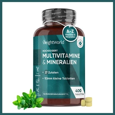 Vitamine & Mineralien - 400Tabletten - Vitamin C Vitamin D3 B Komplex - Zink Jod - Bild 1 von 4