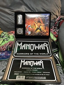 Manowar / Warriors Of The World ORG BOX Stamp Inkpad Metalplate Wood Box RARE - Picture 1 of 11