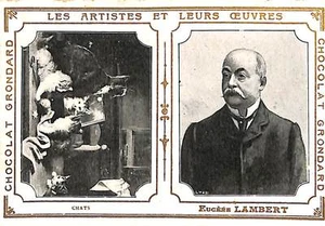 CHROMO CHOCOLAT GRONDARD " LES ARTISTES & LEURS OEUVRES" LAMBERT - Picture 1 of 1