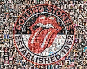 Arte fotográfico mosaico mural de los Rolling Stones - más de 50 imágenes de los Rolling Stones - Imagen 1 de 10