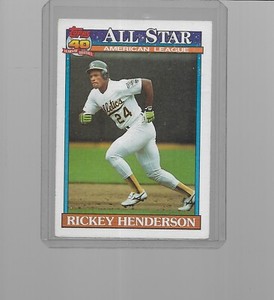 1991 TOPPS BASEBALL ALL-STAR RICKEY HENDERSON #391