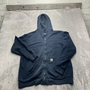 Carhartt FR Giacca Uomo L Large Blu Ignifugo Full Zip Felpa con Cappuccio Cat 3 Lavoro - Foto 1 di 13