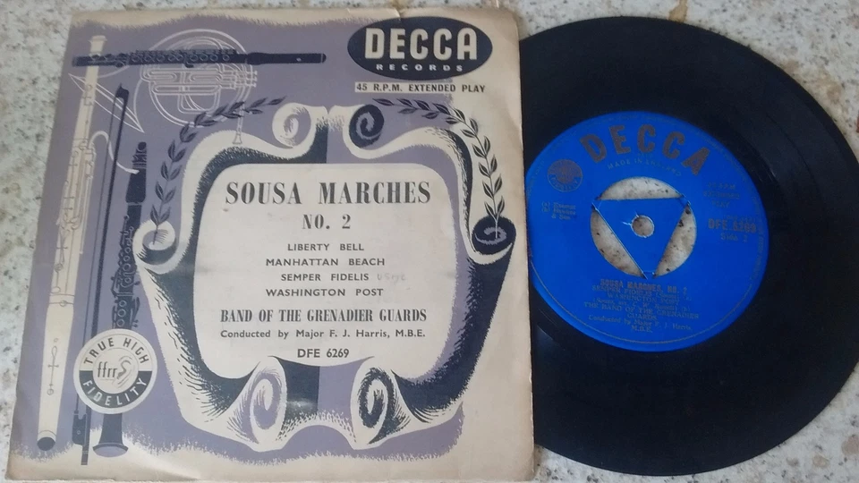 BAND OF THE GRENADIER GUARDS SOUSA MARCHES NO.2 DECCA DFE 6269 7" EP - Image 1 of 1