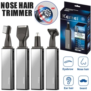 Nose Hair Trimmer For Men Rechargeable Ear and Nose Hair Trimmer Eyebrow Beard - Picture 1 of 11