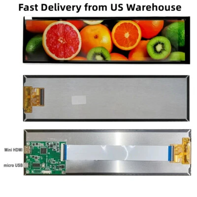 8,8" 1920x480 IPS LCD Bildschirm HSD088IPW1 CPU GPU Sub Display Mini HD MI MIPI Board - Bild 1 von 4